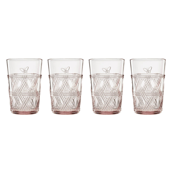 Lenox Butterfly Meadow Pink Tall Glasses, Set of 4 Pink, NO COLOR GLASS,CRYSTAL 896076