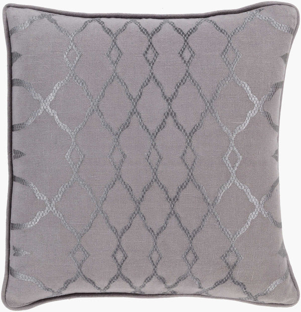 Surya Lydia 18" Modern Linen Accent Pillow - Chic Home Decor For Effortless Style & Comfort In Any Room Charcoal Linen Ly004-2020p