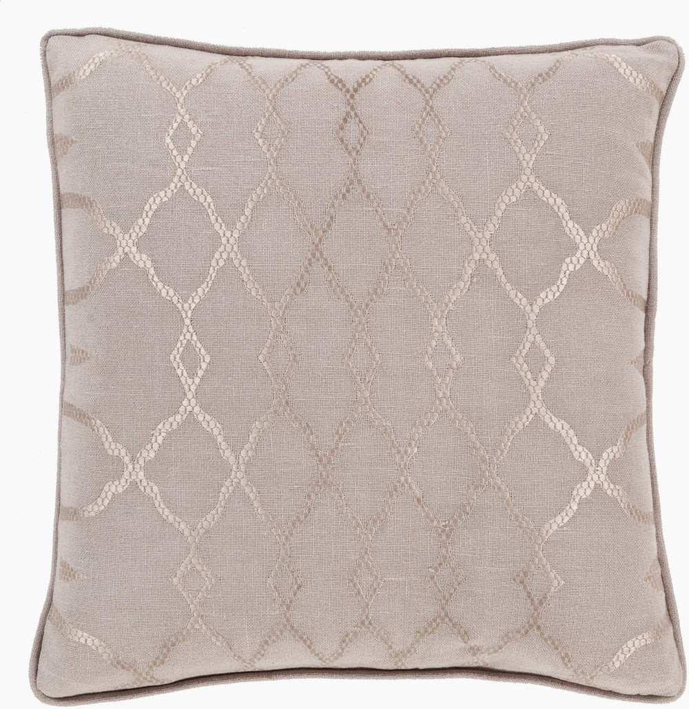 Surya Lydia 18" Modern Linen Accent Pillow - Chic Home Decor For Effortless Style & Comfort In Any Room Taupe Linen Ly005-2222d