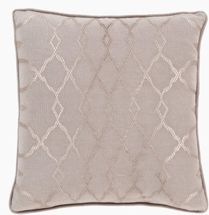 Surya Lydia 18" Modern Linen Accent Pillow - Chic Home Decor For Effortless Style & Comfort In Any Room Taupe Linen Ly005-2222d