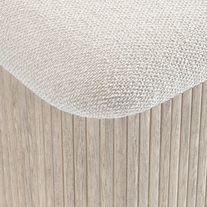 Bernhardt Bernhardt Lucerne Upholstered Bench with Reeded Oak Base for Bedroom or Entryway 393506