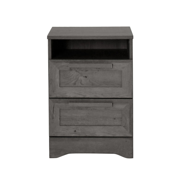 English Elm Christopher Knight Home® - DELANEY2-DRAWER Nightstand Rustic Faux Wood Nightstand with Two Drawers and Top Shelf for Storage Comfort Grey 71139.00