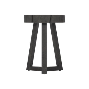 Bernhardt Bernhardt Lanita Accent Table With Sliced Teak Top & Sculptural Suar Wood Base, Rustic Modern Decor 301123