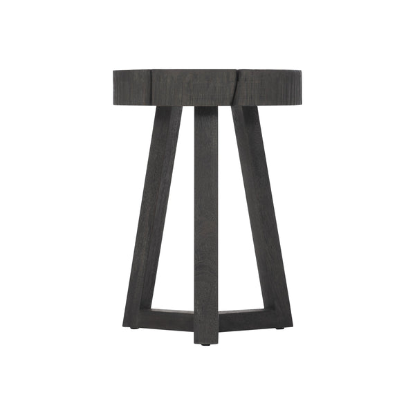 Bernhardt Bernhardt Lanita Accent Table With Sliced Teak Top & Sculptural Suar Wood Base, Rustic Modern Decor 301123