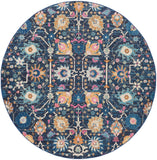 Nourison Passion PSN01 Machine Made Power-loomed Borderless Design Indoor Only Bohemian Transitional Rug Navy, Navy 100% Polypropylene 99446014757