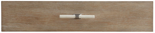 Hooker Furniture Affinity Leg Nightstand With Greige Wire-Brushed Oak, Rounded X-Motif Legs, Pewter Pull, 18X28x29" 6050-90015-GRY