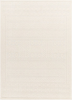 Livabliss Lyna Cottage Style Machine Woven Area Rug Soft Pile Entryway Bathroom Accent White, White 3'3" x 5' LYA2301-335