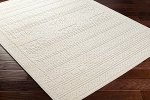 Livabliss Lyna Cottage Style Machine Woven Area Rug Soft Pile Entryway Bathroom Accent White, White 3'3" x 5' LYA2301-335