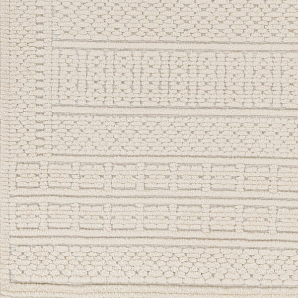 Livabliss Lyna Cottage Style Machine Woven Area Rug Soft Pile Entryway Bathroom Accent White, White 3'3" x 5' LYA2301-335