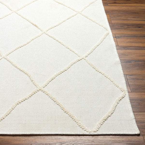 Livabliss Lyna Global Inspired Machine Woven Accent Rug Soft Polypropylene Blend for Entryways White, White 2' x 2'10" LYA2303-2210