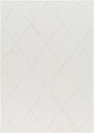 Livabliss Lyna Global Inspired Machine Woven Accent Rug Soft Polypropylene Blend for Entryways White, White 2' x 2'10" LYA2303-2210