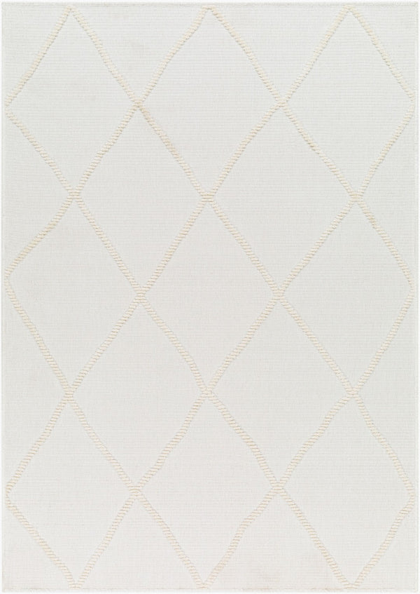 Livabliss Lyna Global Inspired Machine Woven Accent Rug Soft Polypropylene Blend for Entryways White, White 2' x 2'10" LYA2303-2210