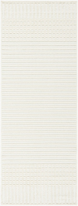 Livabliss Lyna Turkish Machine Woven Polypropylene Rug for Entryways and High Traffic Zones White, White 2'7" x 7'2" LYA2306-2772