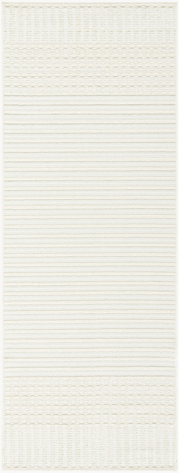 Livabliss Lyna Turkish Machine Woven Polypropylene Rug for Entryways and High Traffic Zones White, White 2'7" x 7'2" LYA2306-2772
