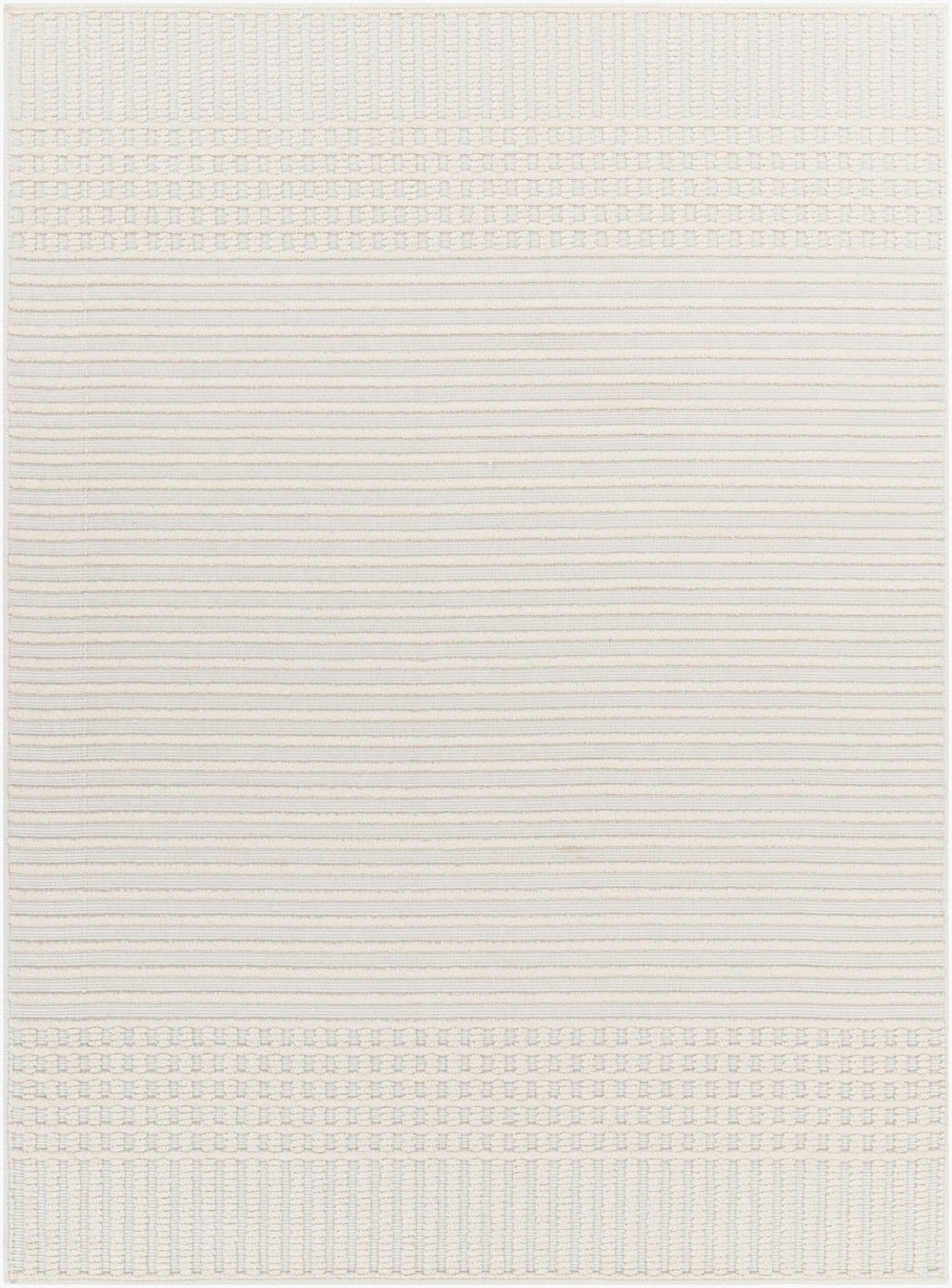 Livabliss Lyna Turkish Machine Woven Polypropylene Rug for Entryways and High Traffic Zones White, White 7'10" x 10'1" LYA2306-710101