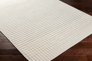 Livabliss Lyna Turkish Machine Woven Polypropylene Rug for Entryways and High Traffic Zones White, White 7'10" x 10'1" LYA2306-710101