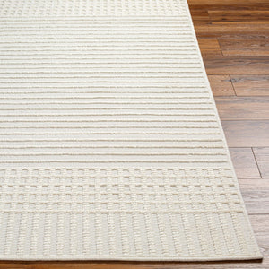 Livabliss Lyna Turkish Machine Woven Polypropylene Rug for Entryways and High Traffic Zones White, White 7'10" x 10'1" LYA2306-710101