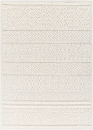Livabliss Lyna Cottage Style Machine Woven Polypropylene Accent Rug for Entryways and Kitchens White, White 2' x 2'10" LYA2309-2210