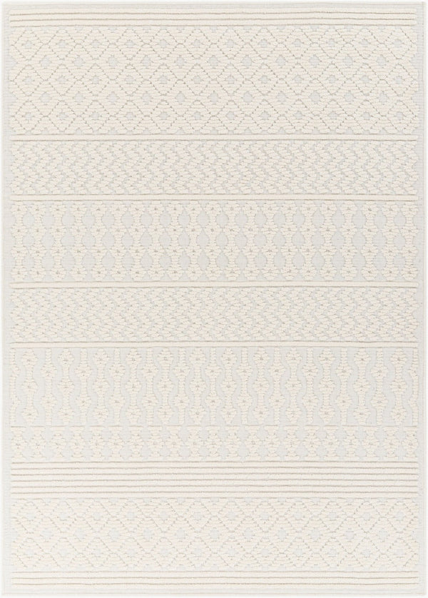 Livabliss Lyna Cottage Style Machine Woven Polypropylene Accent Rug for Entryways and Kitchens White, White 2' x 2'10" LYA2309-2210
