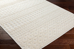 Livabliss Lyna Cottage Style Machine Woven Polypropylene Accent Rug for Entryways and Kitchens White, White 2' x 2'10" LYA2309-2210