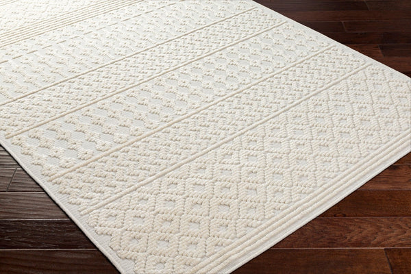 Livabliss Lyna Cottage Style Machine Woven Polypropylene Accent Rug for Entryways and Kitchens White, White 2' x 2'10" LYA2309-2210