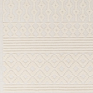 Livabliss Lyna Cottage Style Machine Woven Polypropylene Accent Rug for Entryways and Kitchens White, White 2' x 2'10" LYA2309-2210