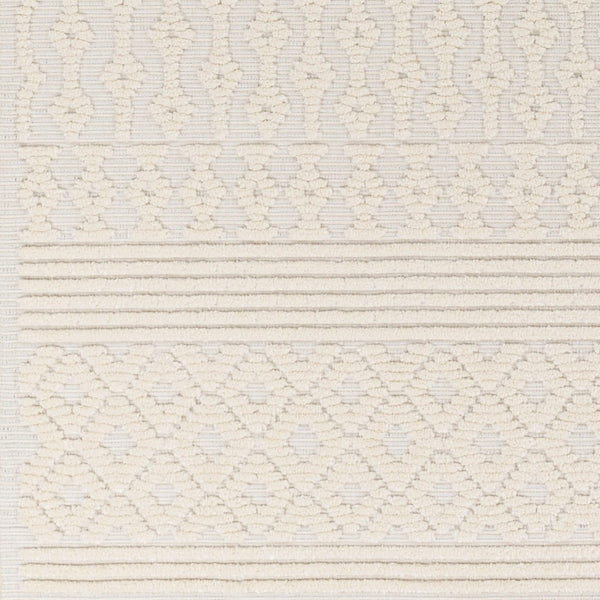 Livabliss Lyna Cottage Style Machine Woven Polypropylene Accent Rug for Entryways and Kitchens White, White 2' x 2'10" LYA2309-2210