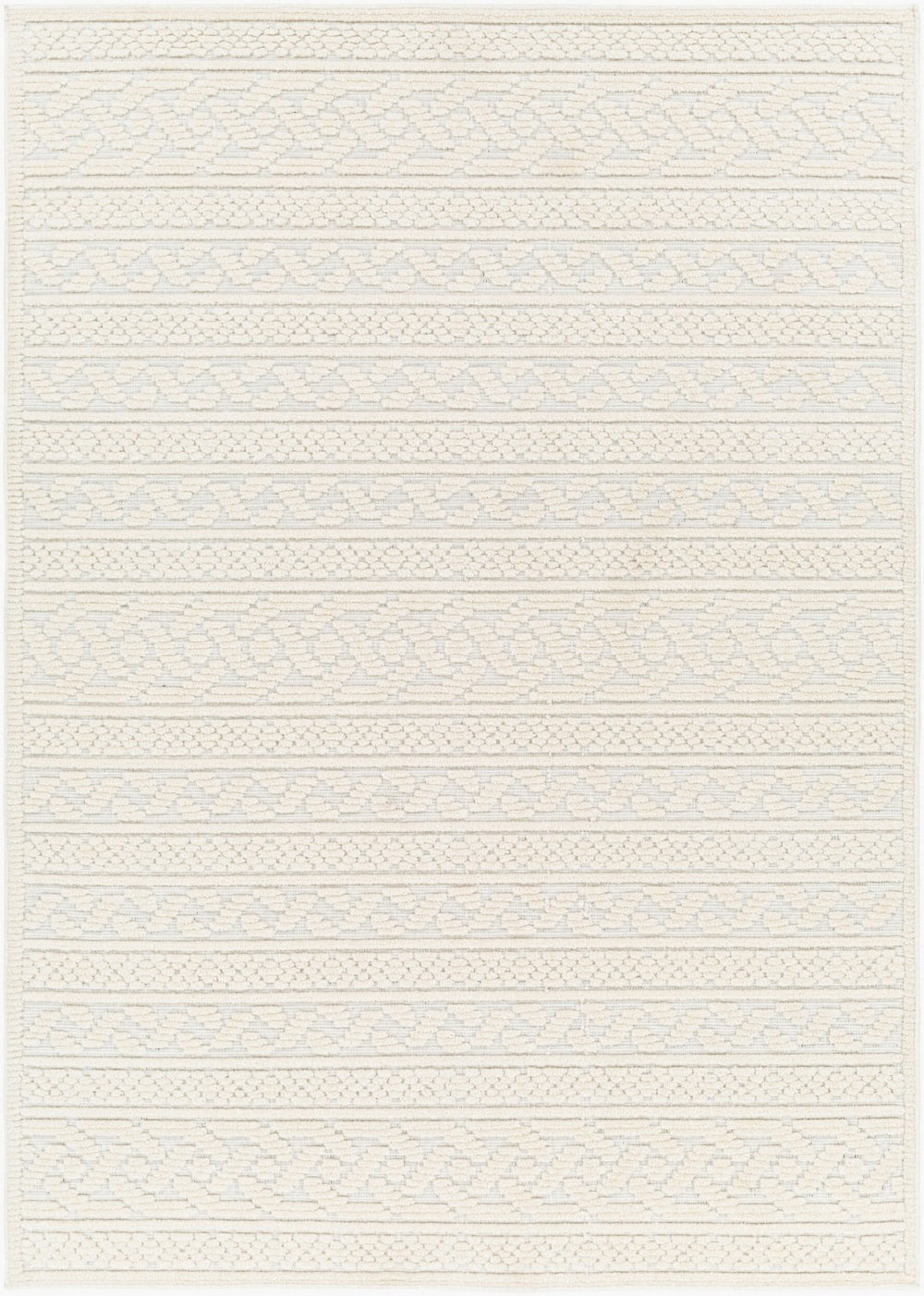 Livabliss Lyna Cottage Inspired Machine Woven Polypropylene Area Rug for Entryways and Small Spaces White, White 2' x 2'10" LYA2315-2210