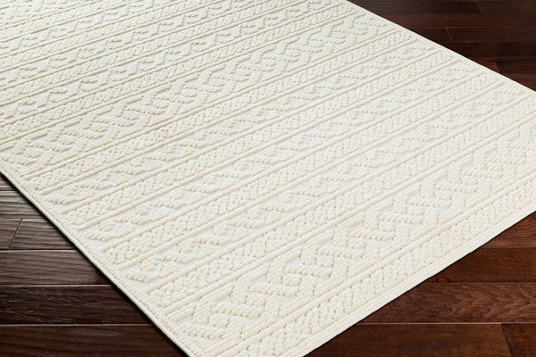 Livabliss Lyna Cottage Inspired Machine Woven Polypropylene Area Rug for Entryways and Small Spaces White, White 2' x 2'10" LYA2315-2210