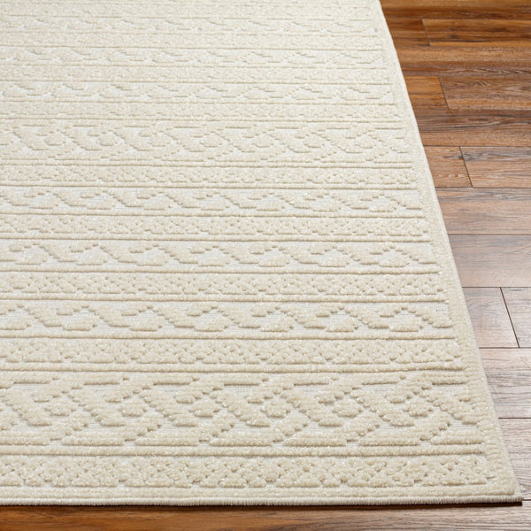 Livabliss Lyna Cottage Inspired Machine Woven Polypropylene Area Rug for Entryways and Small Spaces White, White 2' x 2'10" LYA2315-2210