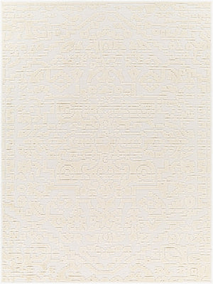 Livabliss Lyna Cottage Style Machine Woven Area Rug Soft Polypropylene Blend for Entryways White, White 2' x 2'10" LYA2318-2210