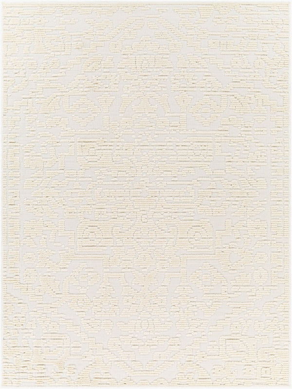 Livabliss Lyna Cottage Style Machine Woven Area Rug Soft Polypropylene Blend for Entryways White, White 2' x 2'10" LYA2318-2210