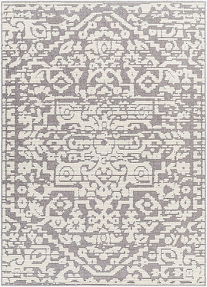 Livabliss Lyna Cottage Inspired Machine Woven Runner Rug for Hallways and Entryways Gray, White 3'3" x 5' LYA2319-335