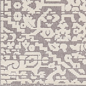 Livabliss Lyna Cottage Inspired Machine Woven Runner Rug for Hallways and Entryways Gray, White 3'3" x 5' LYA2319-335