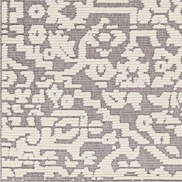 Livabliss Lyna Cottage Inspired Machine Woven Runner Rug for Hallways and Entryways Gray, White 3'3" x 5' LYA2319-335