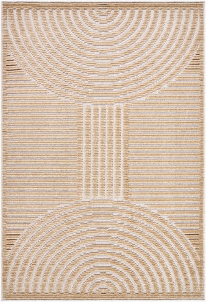 Livabliss Lyna Art Deco Geometric Machine Woven Indoor Rug for Entryways and Accent Layering Beige, Light Br 2' x 2'10" LYA2327-2210
