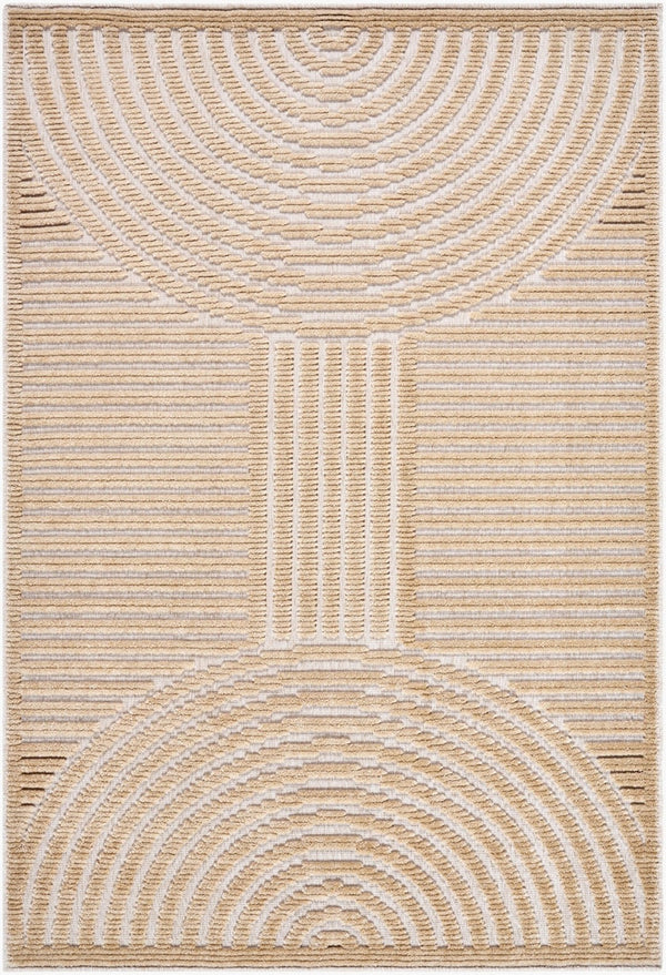 Livabliss Lyna Art Deco Geometric Machine Woven Indoor Rug for Entryways and Accent Layering Beige, Light Br 2' x 2'10" LYA2327-2210