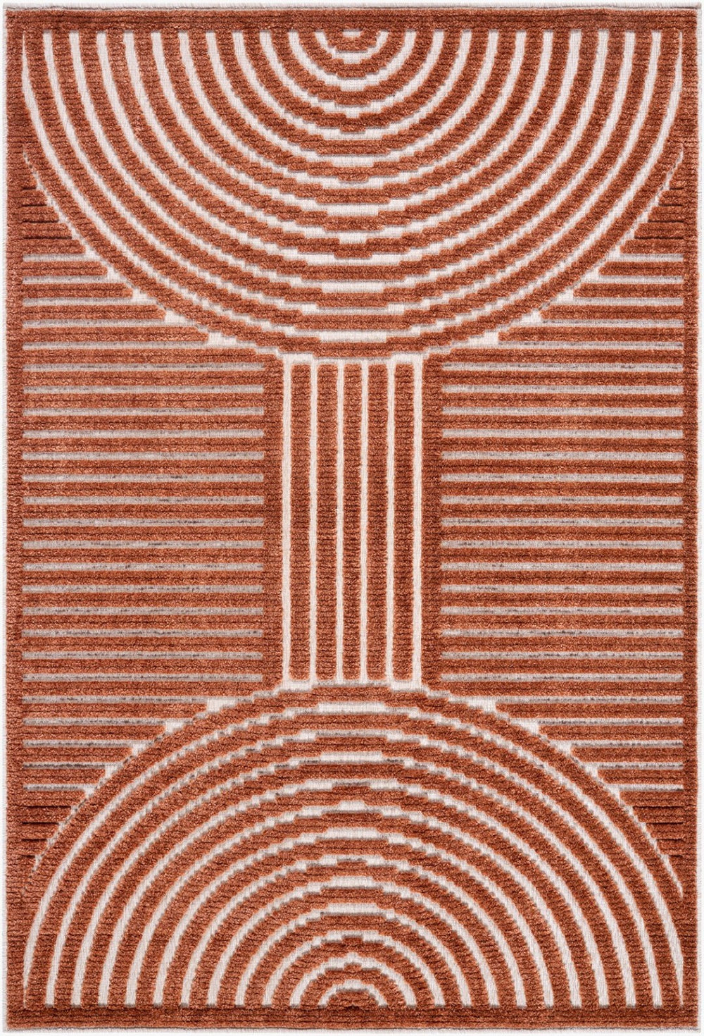 Livabliss Lyna Art Deco Geometric Machine Woven Polypropylene Rug for Entryways and Bathrooms Beige, Olive 5' x 7'2" LYA2329-572
