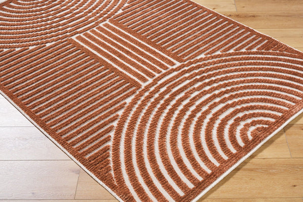 Livabliss Lyna Art Deco Geometric Machine Woven Polypropylene Rug for Entryways and Bathrooms Beige, Olive 5' x 7'2" LYA2329-572