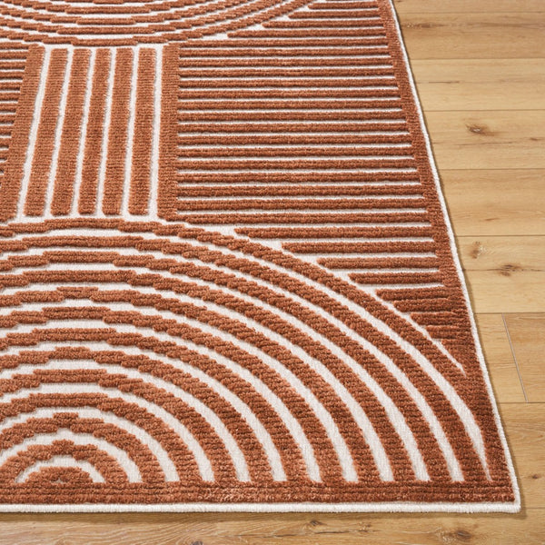 Livabliss Lyna Art Deco Geometric Machine Woven Polypropylene Rug for Entryways and Bathrooms Beige, Olive 5' x 7'2" LYA2329-572