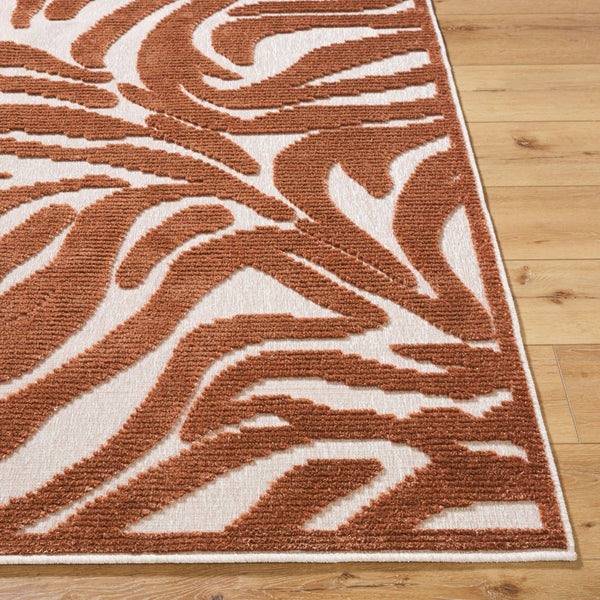 Livabliss Lyna Art Deco Geometric Accent Rug Machine Woven Polypropylene Blend for Entryways Beige, Olive 5' x 7'2" LYA2333-572