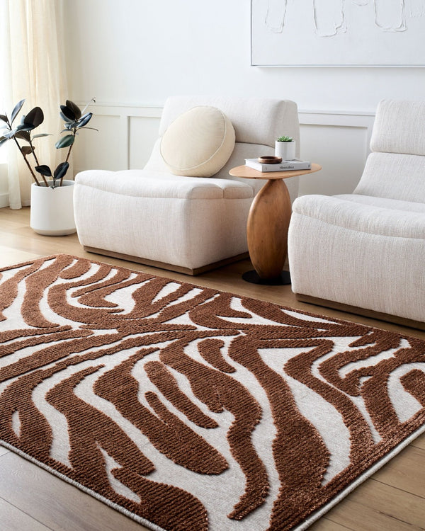 Livabliss Lyna Art Deco Geometric Accent Rug Machine Woven Polypropylene Blend for Entryways Beige, Olive 5' x 7'2" LYA2333-572