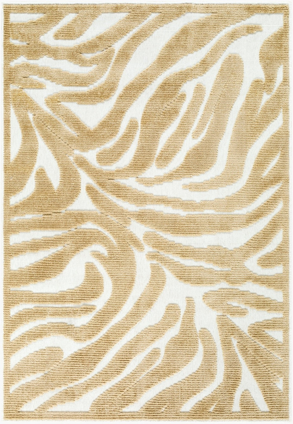 Livabliss Lyna Art Deco Geometric Accent Rug Machine Woven Polypropylene for Entryways Baths White, Mustard 7'10" x 10'1" LYA2334-710101