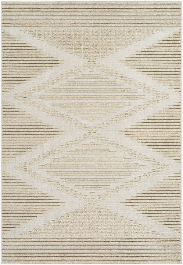 Livabliss Lyna Bohemian Global Machine Woven Accent Rug Soft Chenille Polypropylene Entryway Mat Beige, Light Br 5' x 7'2" LYA2339-572