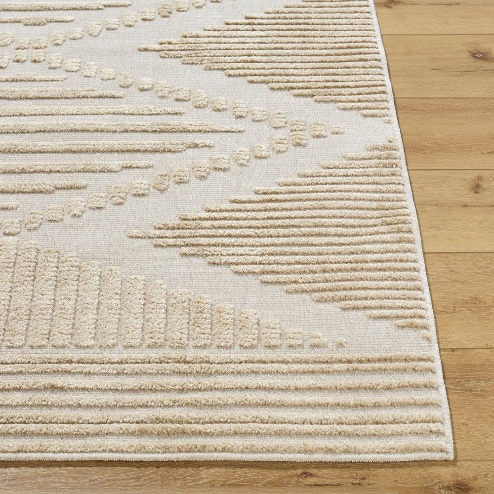 Livabliss Lyna Bohemian Global Machine Woven Accent Rug Soft Chenille Polypropylene Entryway Mat Beige, Light Br 5' x 7'2" LYA2339-572