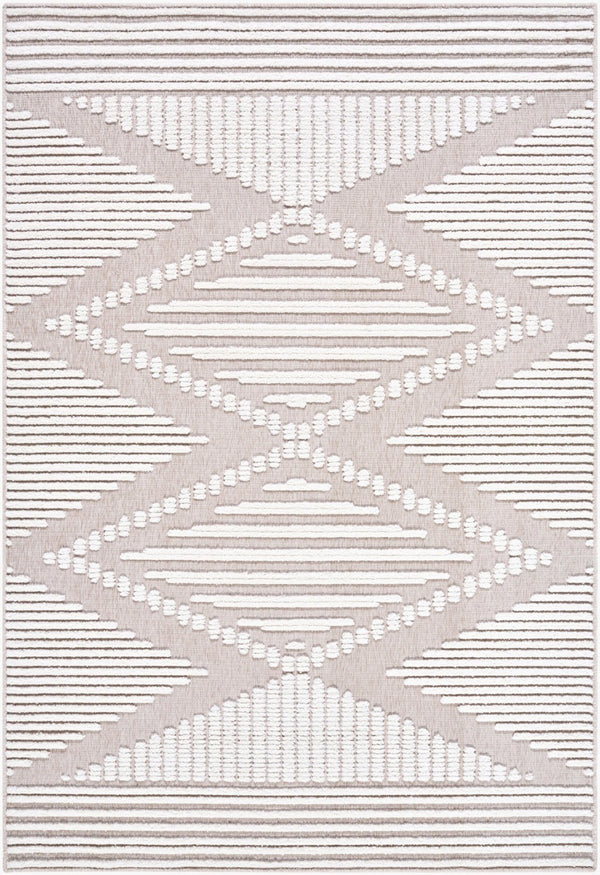 Livabliss Lyna Bohemian Global Turkish Area Rug Soft Chenille Polypropylene Blend for Entryways Beige, Cream 3'3" x 5' LYA2340-335