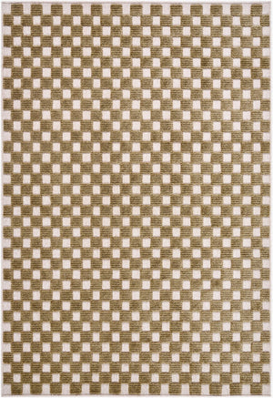 Livabliss Lyna Art Deco Turkish Machine Woven Plush Polypropylene Rug for Entryways and Baths Beige, Brown 5' x 7'2" LYA2343-572