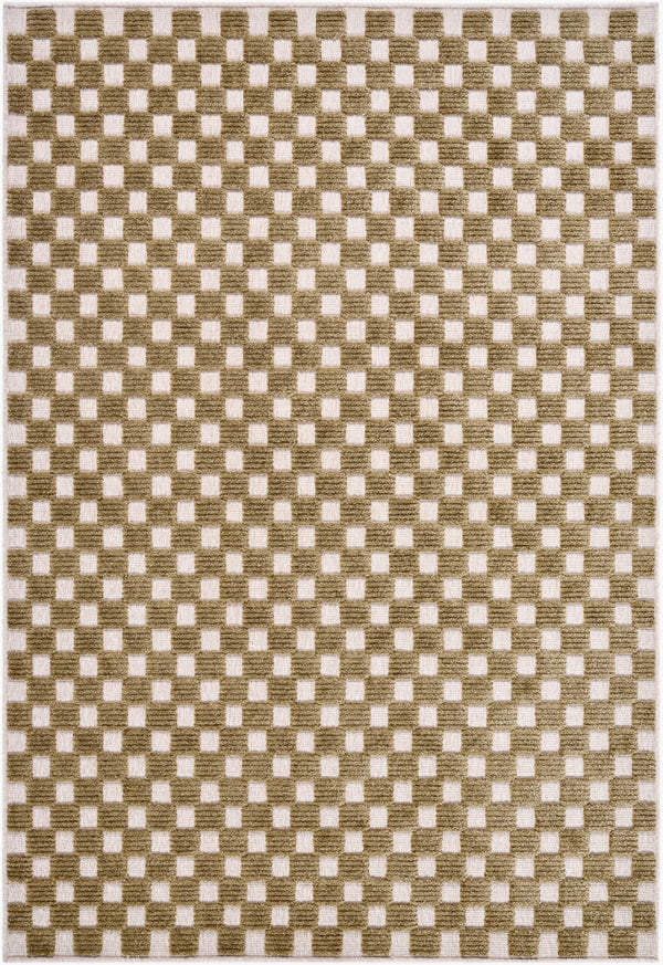 Livabliss Lyna Art Deco Turkish Machine Woven Plush Polypropylene Rug for Entryways and Baths Beige, Brown 5' x 7'2" LYA2343-572