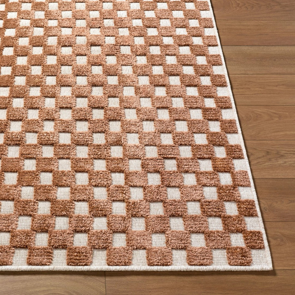 Livabliss Lyna Art Deco Machine Woven Turkish Rug Soft Chenille Pile for Entryway or Bedroom Beige, Olive 3'3" x 5' LYA2344-335