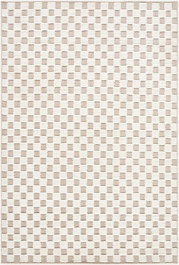Livabliss Lyna Art Deco Machine Woven Turkish Accent Rug Soft Pile for Entryways and Baths Beige, Cream 7'10" x 10'1" LYA2345-710101